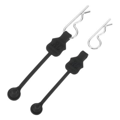 MECCANIXITY 2 Pcs RC Body Clip Retainers, 1.2mm Rod RC Clips Shell Fixed Buckle Lock Springy R Pins Shell Replacement Parts for All 1/8 1/10 Scale Model Car Crawler Truck(Silver)