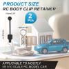 MECCANIXITY 2 Pcs RC Body Clip Retainers, 1.2mm Rod RC Clips Shell Fixed Buckle Lock Springy R Pins Shell Replacement Parts for All 1/8 1/10 Scale Model Car Crawler Truck(Silver) view 2