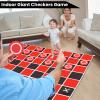 2 in 1 Giant Checkers & Large Tic Tac Toe Game Set (4.6ft x 4.6ft), Jumbo Checkers Outdoor Lawn Games with Chess Board Mat & 4 Ground Stakes, Giant Indoor Outdoor Games for Kids, Yard, Camping Party view 3