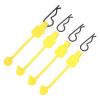 MECCANIXITY 4 Pcs RC Body Clip Retainers, 1.2mm Rod RC Clips Shell Fixed Buckle Lock Springy R Pins Shell Replacement Parts for All 1/8 1/10 Scale Model Car Crawler Truck(Yellow/Black) view 1