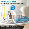 MECCANIXITY 4 Pcs RC Body Clip Retainers, 1.2mm Rod RC Clips Shell Fixed Buckle Lock Springy R Pins Shell Replacement Parts for All 1/8 1/10 Scale Model Car Crawler Truck(Yellow/Black) view 2