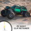MECCANIXITY 4 Pcs RC Body Clip Retainers, 1.2mm Rod RC Clips Shell Fixed Buckle Lock Springy R Pins Shell Replacement Parts for All 1/8 1/10 Scale Model Car Crawler Truck(Yellow/Black) view 4