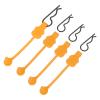 MECCANIXITY 4 Pcs RC Body Clip Retainers, 1.2mm Rod RC Clips Shell Fixed Buckle Lock Springy R Pins Shell Replacement Parts for All 1/8 1/10 Scale Model Car Crawler Truck(Orange/Black) view 1