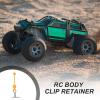 MECCANIXITY 4 Pcs RC Body Clip Retainers, 1.2mm Rod RC Clips Shell Fixed Buckle Lock Springy R Pins Shell Replacement Parts for All 1/8 1/10 Scale Model Car Crawler Truck(Orange/Black) view 4
