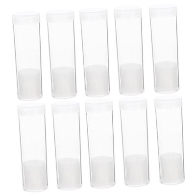 PLAFOPE 10Pcs Coin Storage Tubes with Lids Coin Holders for Collectibles Coin Protection Containers for Coin Collecting and Display