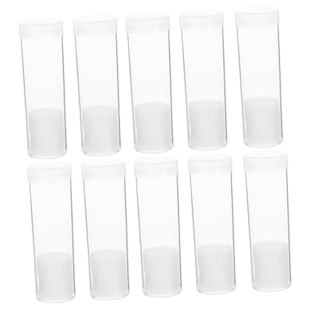 PLAFOPE 10Pcs Coin Storage Tubes with Lids Coin Holders for Collectibles Coin Protection Containers for Coin Collecting and Display