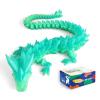 24" Large 3D Printed Dragon - Huge Articulated Crystal Dragon Fidget Toy, Giant Flexible 3D Dragon Figure, Birthday Gift for Boys Girls Kids & Collectors, Home Office Executive Desk Decor view 1