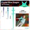 24" Large 3D Printed Dragon - Huge Articulated Crystal Dragon Fidget Toy, Giant Flexible 3D Dragon Figure, Birthday Gift for Boys Girls Kids & Collectors, Home Office Executive Desk Decor view 3