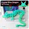 24" Large 3D Printed Dragon - Huge Articulated Crystal Dragon Fidget Toy, Giant Flexible 3D Dragon Figure, Birthday Gift for Boys Girls Kids & Collectors, Home Office Executive Desk Decor view 4