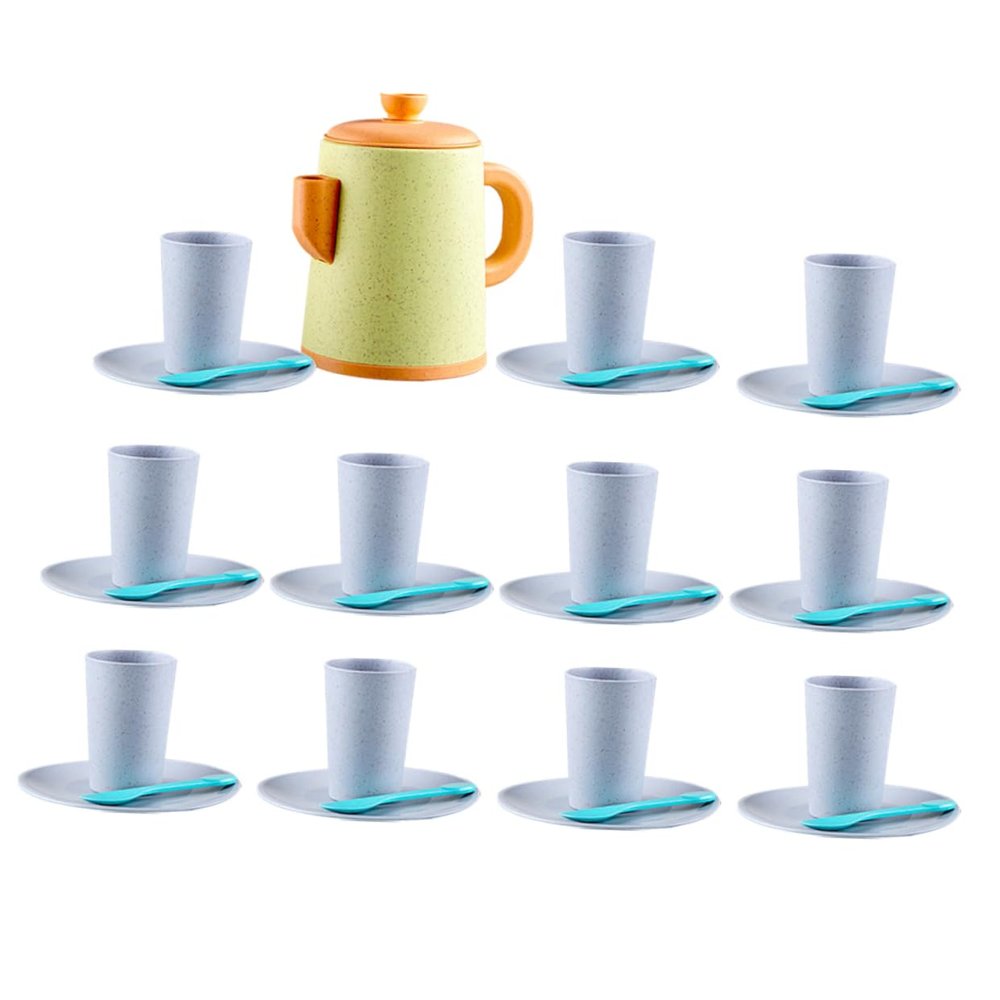 ERINGOGO 1Set Miniature Tea Pretend Play Tea Party Set with Realistic Accessories Teaware for Simulation Home Decor and Role Play Fun