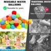 Reusable Water Sponge Balls,Beach Pool Toys Outdoor Yard Water Fight Games Instant Refill Water Balloons No Cleanup for Pool, Beach, Backyard. (42pcs) view 4
