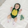 Unisex Baby Monster Costume for Girls and Boys Sleevless Front Zipper Hood Romper with Long Socks 2 Pcs Set (Duck, 3-6 Months) view 3