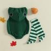 Unisex Baby Monster Costume for Girls and Boys Sleevless Front Zipper Hood Romper with Long Socks 2 Pcs Set (Duck, 3-6 Months) view 4