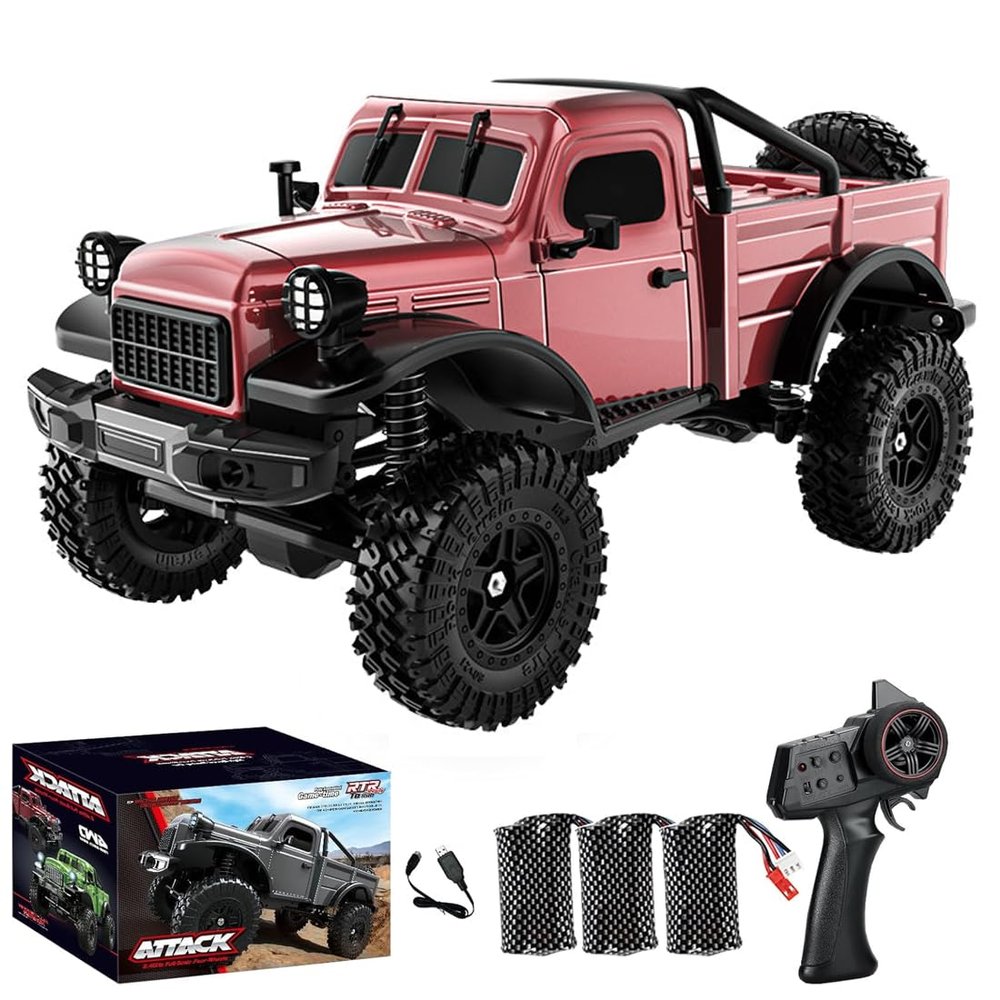 OYDL C8813 1:18 Scale 4WD RC Rock Crawler Truck 2.4GHz Off-Road Climbing Buggy with LED Lights, 12KM/H All-Terrain Pickup Car for Adults & Hobbyists -RTR