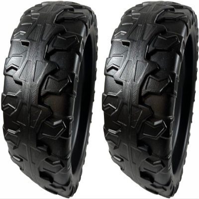 (2) Black Tires For Power Wheels For J eep W rangler, Model Number BCK85-2659, Replaces For CBG61 CBG65 CBF64 CHM44 CLD96 DNJ66