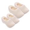 Ciieeo 4Pairs Miniature Wooden Clogs for Doll Houses Unpainted DIY Craft Supply of Decorative Unfinished Wood Shoes for Home Decor and Mini House Accessories view 1
