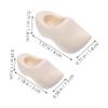 Ciieeo 4Pairs Miniature Wooden Clogs for Doll Houses Unpainted DIY Craft Supply of Decorative Unfinished Wood Shoes for Home Decor and Mini House Accessories view 2