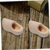 Ciieeo 4Pairs Miniature Wooden Clogs for Doll Houses Unpainted DIY Craft Supply of Decorative Unfinished Wood Shoes for Home Decor and Mini House Accessories view 4