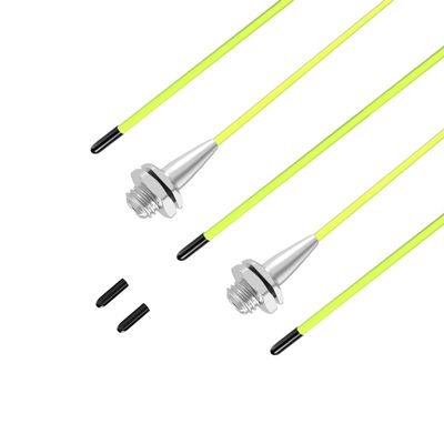Akso Aoyupe Yellow 5pcs Universal Antenna Plastic Hose, with Protective Cap and Antenna Base, Suitable for Remote Control of Small Cars, FPVs, Drones, Aircraft, Remote Control of Ships, Models