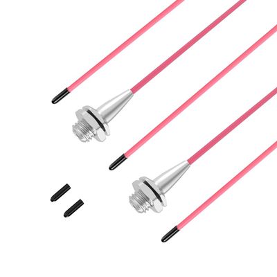 Akso Aoyupe Red 5pcs Universal Antenna Plastic Hose, with Protective Cap and Antenna Base, Suitable for Remote Control of Small Cars, FPVs, Drones, Aircraft, Remote Control of Ships, Models