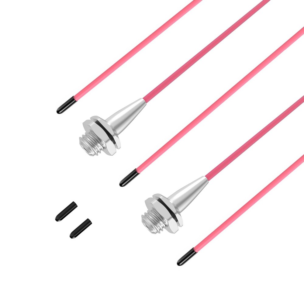 Akso Aoyupe Red 5pcs Universal Antenna Plastic Hose, with Protective Cap and Antenna Base, Suitable for Remote Control of Small Cars, FPVs, Drones, Aircraft, Remote Control of Ships, Models