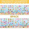 3 Pcs Plastic Sensory Bin Sand Tray with Lid 8 Stickers Portable Sandbox Container with Handle Clear Lid Stackable Play Tray for Home Office Storage Sand Arts Crafts Organizing view 3
