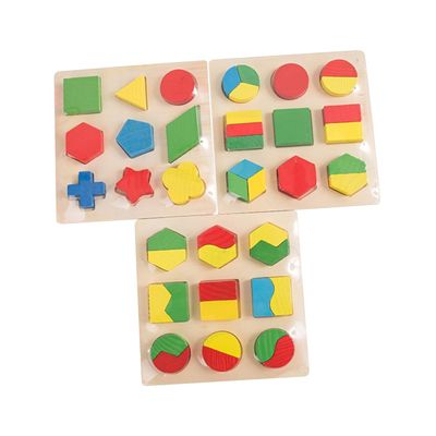 Abaodam 1Set Wooden Geometric Matching Educational for Enhances Creativity and Hand Eye Coordination
