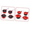 BESPORTBLE 1Set Mini Kitchen Set Educational Simulation Cooking Playset for Includes Cartoon Induction Cooker Tableware Role Play Cooking Fun Black White Red view 4