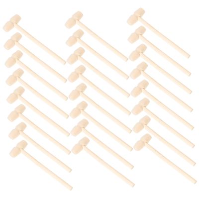 BESTOYARD 50Pcs Mini Wooden Mallets Small Hammer Pounding Toy for Boy Girl Toddlers Educational Crafts for Motor Skill Development and Creative Play