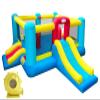 Big Inflatable Bounce House for Party,17.9ft x 16.25ft,Three Slide,Basketball Hoop,Double Fun Central Obstacle,Throw Ball Game,Reinforced PVC Bounce Floor,Jumping Bouncy Castle Holds 6 Kids view 1