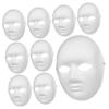 Abaodam 12Pcs DIY Blank Face Masks for Halloween Costumes Scary Ghost Design Hip Hop Dance Party Pulp Comfortable Fit for Masquerade and Costume Parties view 1