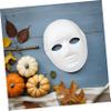 Abaodam 12Pcs DIY Blank Face Masks for Halloween Costumes Scary Ghost Design Hip Hop Dance Party Pulp Comfortable Fit for Masquerade and Costume Parties view 2