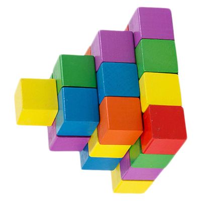 Gogogmee 50pcs Wooden Cube Blocks for Boys and Girls Small Craft Cubes for Mathematics Teaching Aids Unfinished Square Blocks for DIY Projects and Classroom Activities