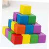 Gogogmee 50pcs Wooden Cube Blocks for Boys and Girls Small Craft Cubes for Mathematics Teaching Aids Unfinished Square Blocks for DIY Projects and Classroom Activities view 2