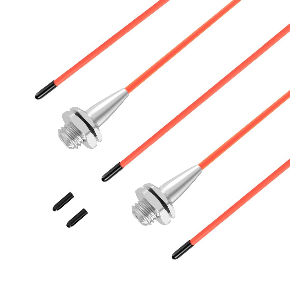 Akso Aoyupe Orange 5pcs Universal Antenna Plastic Hose, with Protective Cap and Antenna Base, Suitable for Remote Control of Small Cars, FPVs, Drones, Aircraft, Remote Control of Ships, Models
