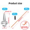 Akso Aoyupe Orange 5pcs Universal Antenna Plastic Hose, with Protective Cap and Antenna Base, Suitable for Remote Control of Small Cars, FPVs, Drones, Aircraft, Remote Control of Ships, Models view 2