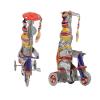 Elephant On Tricycle Tin Toy Retro Iron Handmade Wind Up Elephant Riding Toy Clockwork Operated Vintage Collectible Gift for Adults Nostalgia Collection view 3
