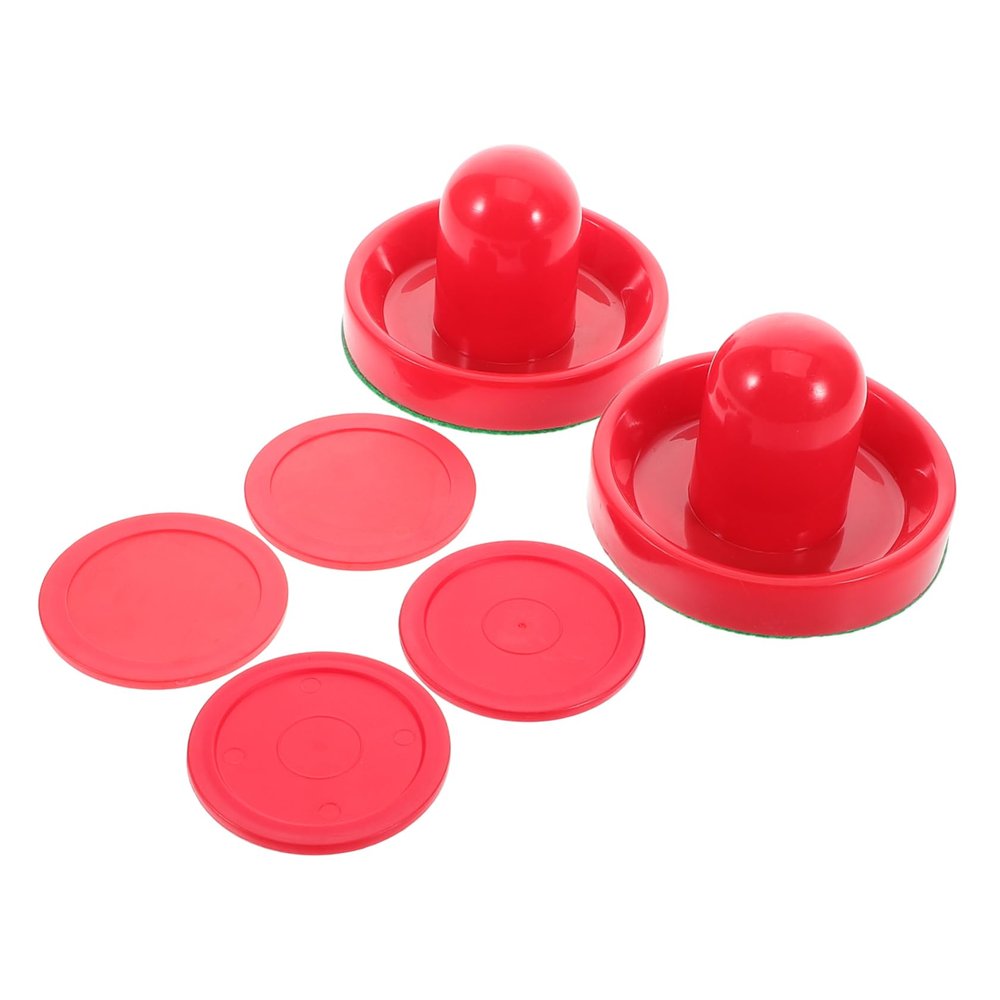 Abaodam 2pcs Hockey Pucks Goal Handles Strikers for Air Hockey Table Top Plastic Replacement Pucks Accessories Boys and Girls Toys