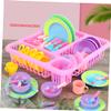Abaodam 21Pcs Kitchen Utensil Set Simulation Kitchen with Mini Drain Basket Tableware Kit for Pretend Play Safe Material for Boys Birthday view 3