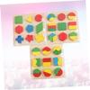 BESPORTBLE 1Set Geometric Matching Building Blocks Wooden Educational for Shape Sorting Plaything Safe Enhances Creativity and Coordination view 3