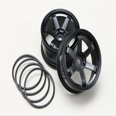 YOKOMO TW-5313B7 6-Spoke Foil (Black) 2 Pieces for Drift Offset 0.3 inch (7 mm)