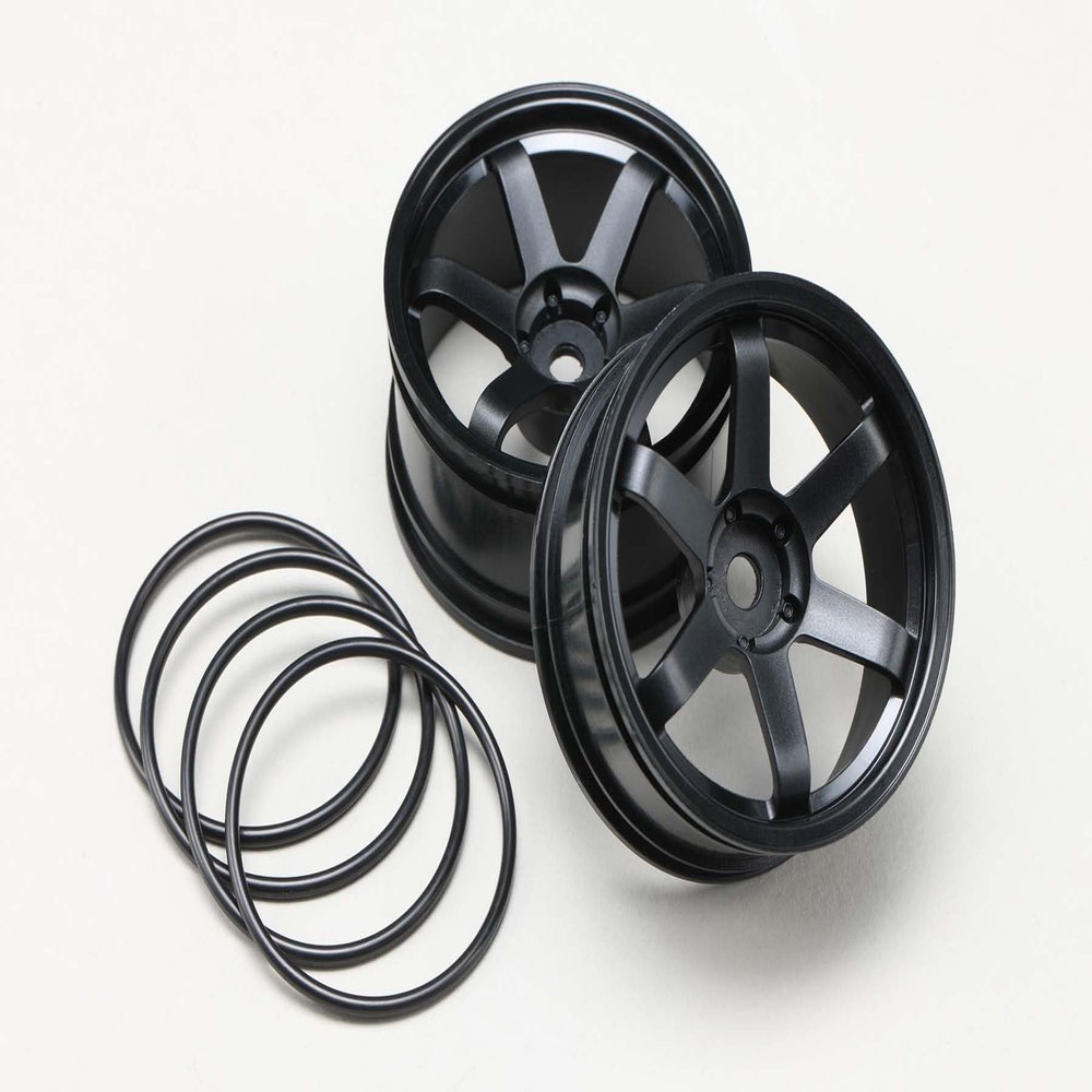 YOKOMO TW-5313B7 6-Spoke Foil (Black) 2 Pieces for Drift Offset 0.3 inch (7 mm)
