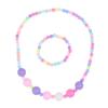Beaupretty Candy Color Flower Necklace and Bracelet Jewelry Cute Design for Parties for Little Jewelry Set view 1