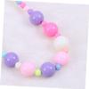 Beaupretty Candy Color Flower Necklace and Bracelet Jewelry Cute Design for Parties for Little Jewelry Set view 4