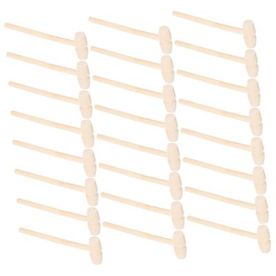Cabilock 50Pcs Mini Wooden Hammer for Educational Pounding Craft for Group Activities Imaginative