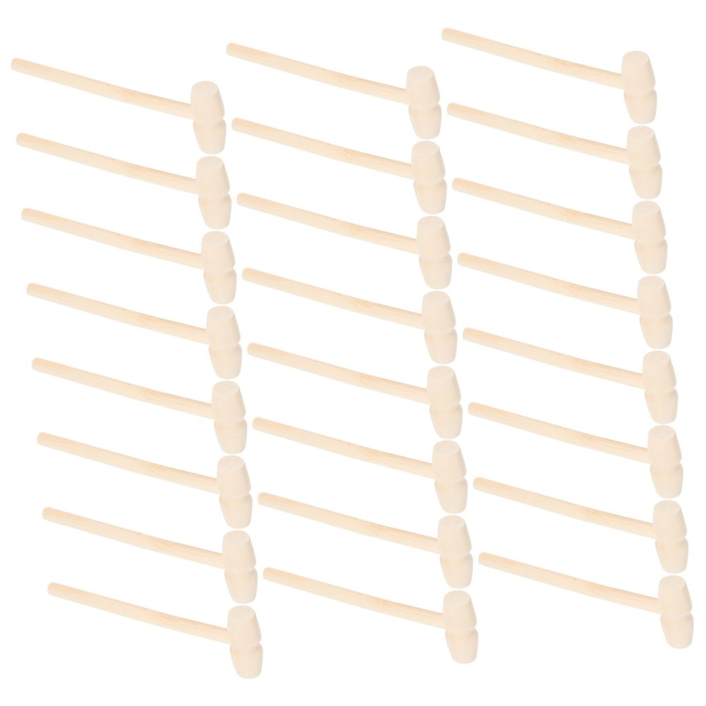 Cabilock 50Pcs Mini Wooden Hammer for Educational Pounding Craft for Group Activities Imaginative