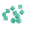 10pcs 10 Sided Dice with White Number Wise Teaching Dice for Games Education Entertainment (Green) view 2