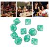 10pcs 10 Sided Dice with White Number Wise Teaching Dice for Games Education Entertainment (Green) view 4