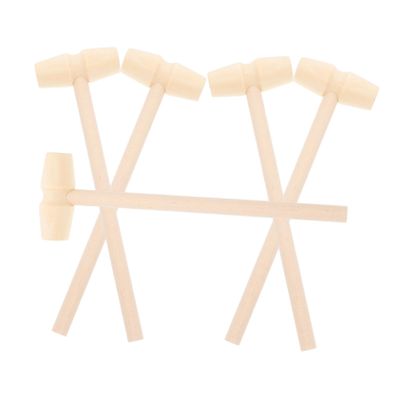 SUPVOX 5Pcs Mini Wooden Hammer Creative Beating Mallet for Educational for Boys for Hand Eye Coordination and Dexterity Development