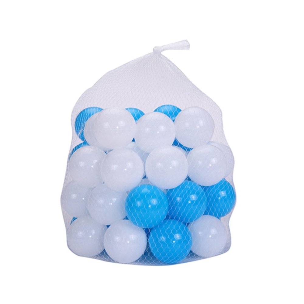 BESPORTBLE 50Pcs Thickened Plastic Ocean Balls Crush Balls for Play with Mesh Bag for Ball Pits Playpens and Pool Fun